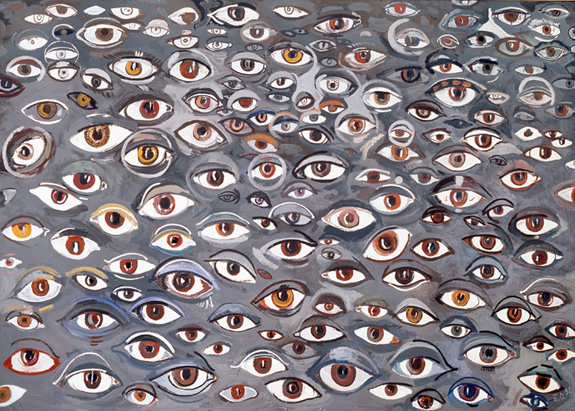 Brazowe oczy,1998,olej,plotno,150x210cm