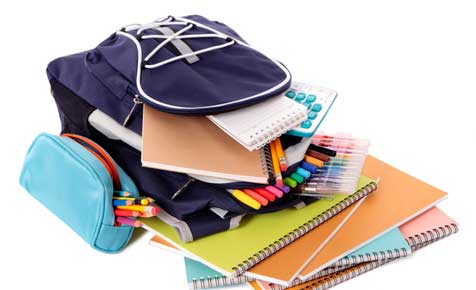 Pakowanie do szkoły –&nbsp;schemat