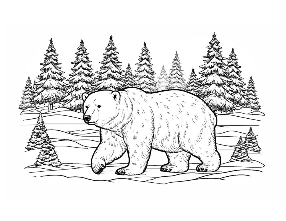 Niedźwiedź polarny – arkusz pracy dla ucznia ze spektrum&nbsp;autyzmu