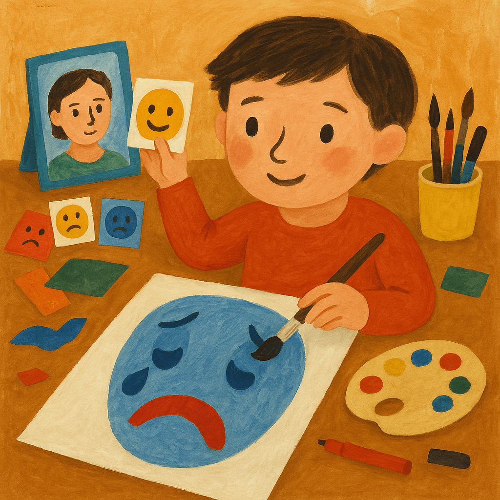 Proste zajęcia plastyczne dla dzieci z ASD rozwijające komunikację i ekspresję&nbsp;emocji