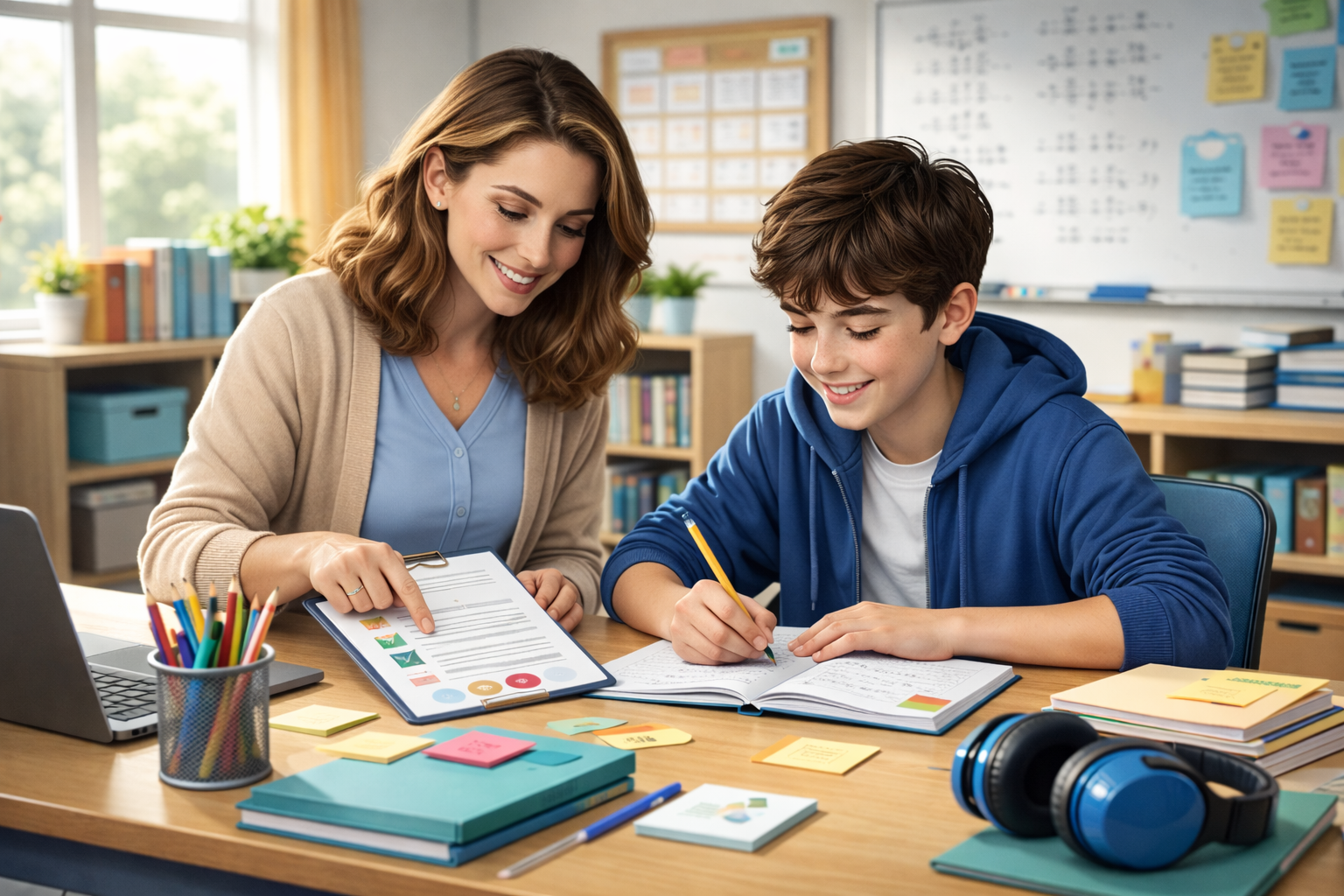 Przykładowa ocena opisowa ucznia z autyzmem (klasy 4–8): bank zwrotów do kopiowania + gotowe akapity do przedmiotów