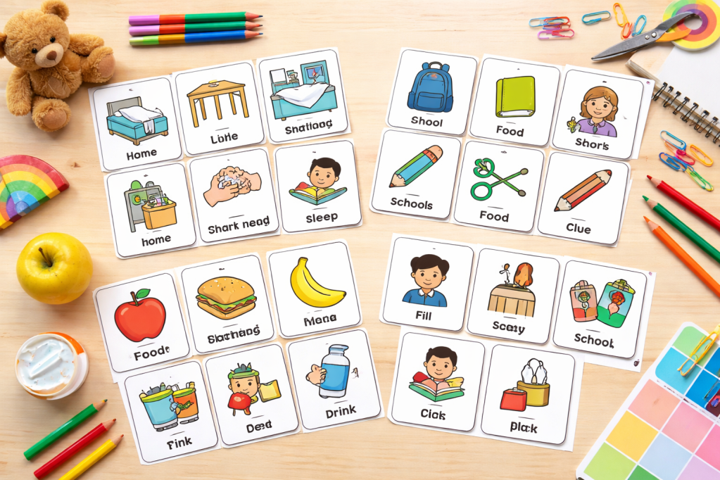 Nauka języka angielskiego u uczniów z ASD – słownictwo tematyczne i karty&nbsp;obrazkowe