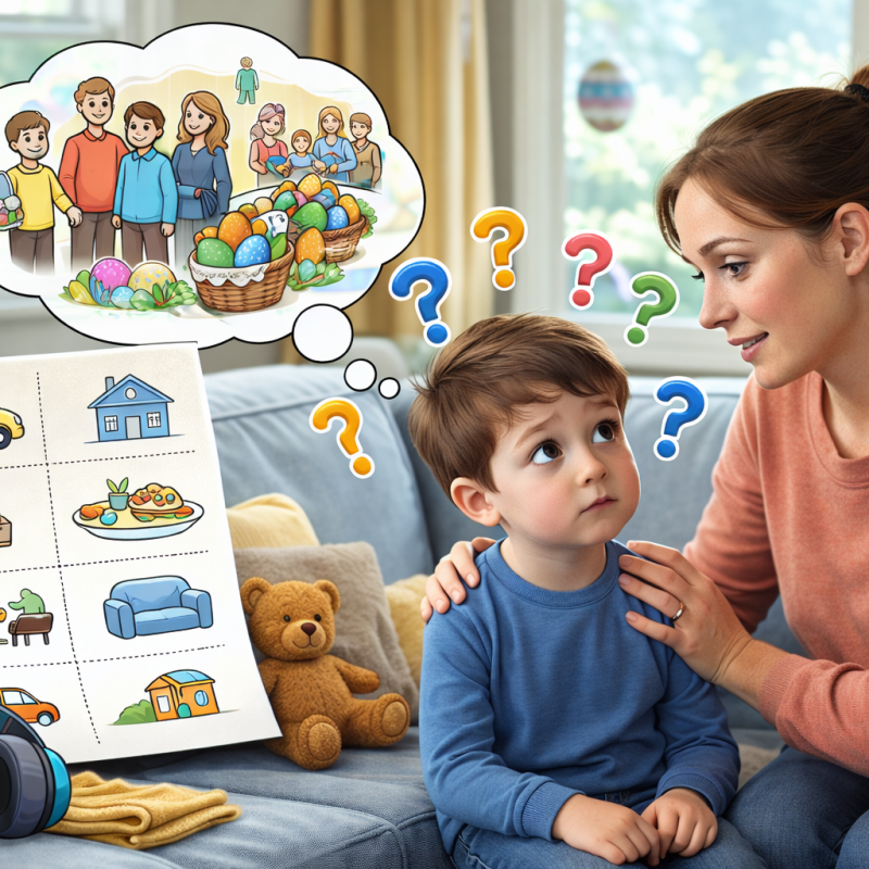 🐣 Wielkanoc a autyzm – jak przygotować dziecko na święta bez stresu? (gotowy plan + strategie +&nbsp;komunikaty)