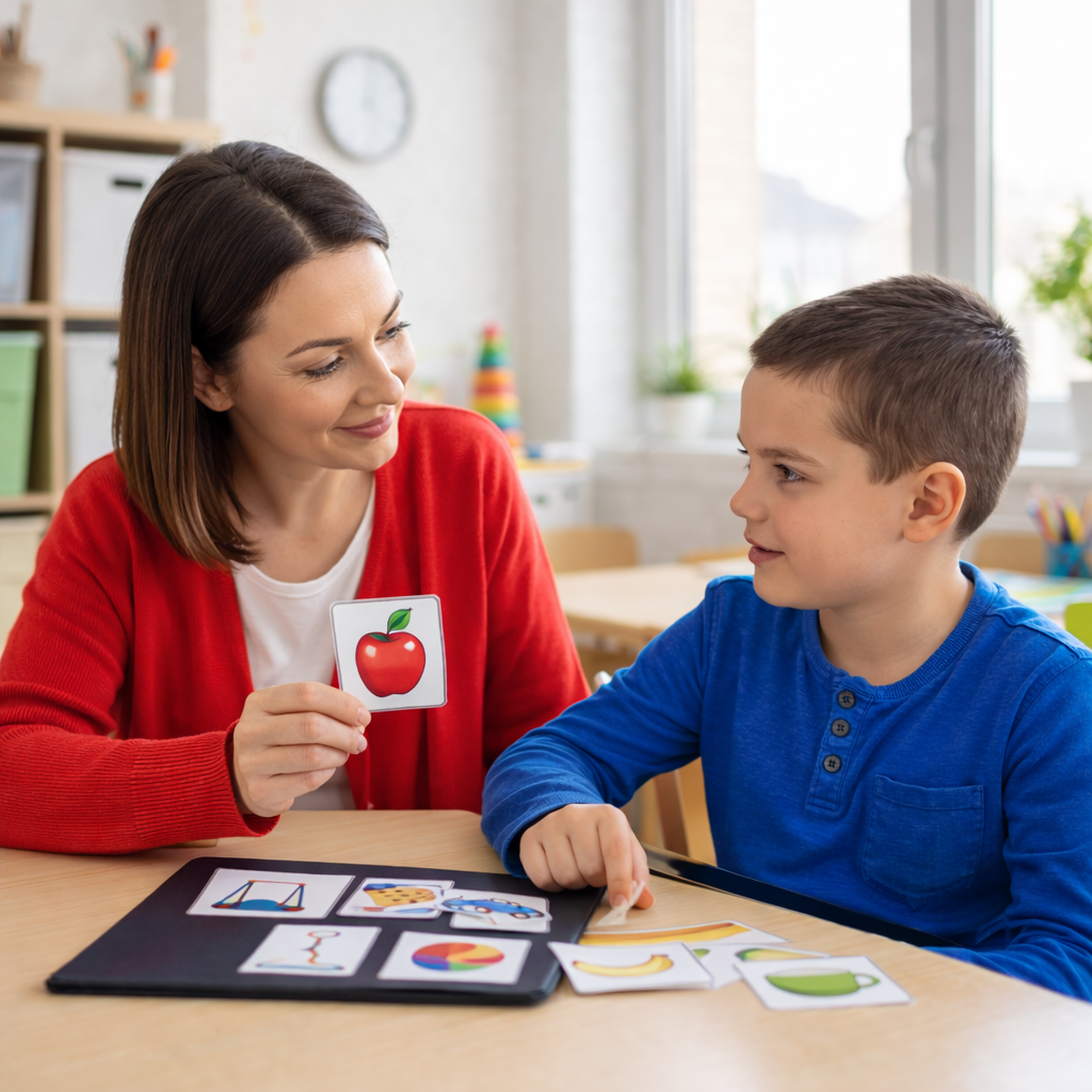 Rewalidacja mowy u uczniów z ASD (2026) – przewodnik + 50 ćwiczeń
