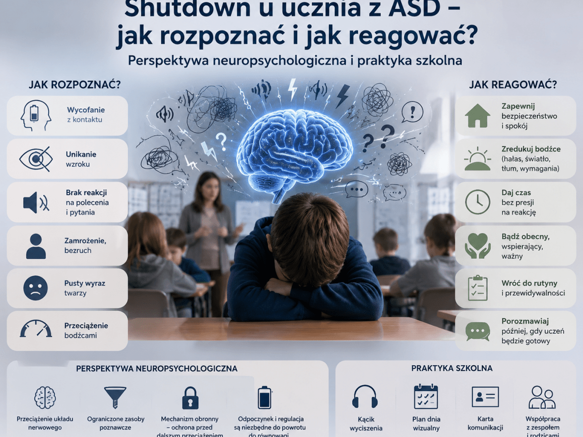 Shutdown u ucznia z ASD – jak rozpoznać i jak reagować? Perspektywa neuropsychologiczna i praktyka&nbsp;szkolna