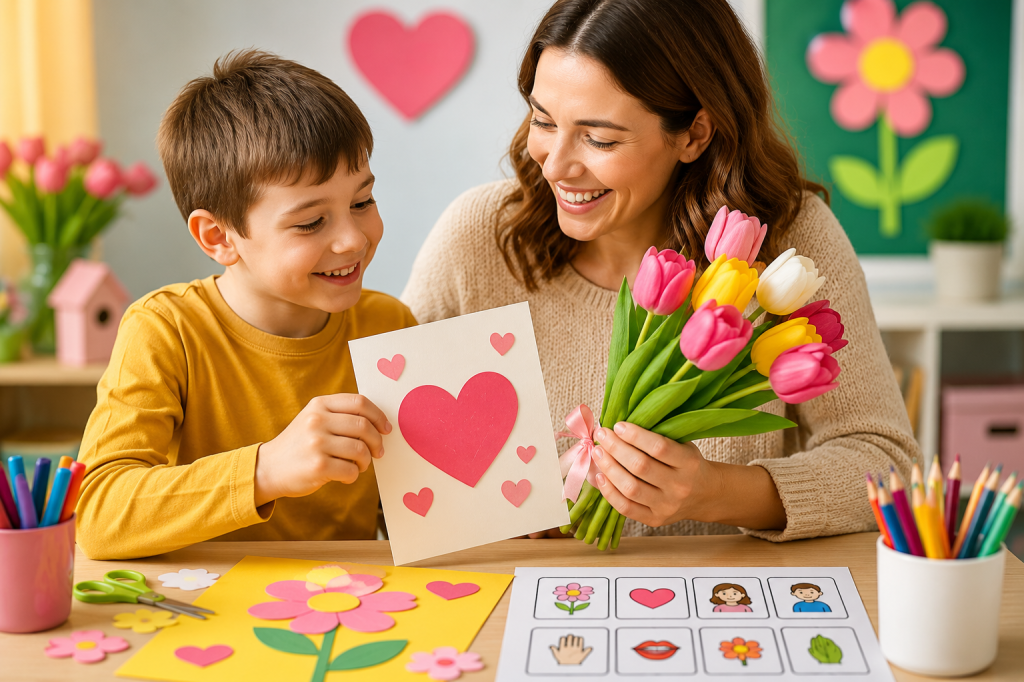🌷 Dzień Matki w klasie ASD – gotowy scenariusz zajęć + karty AAC / PECS PDF do&nbsp;druku