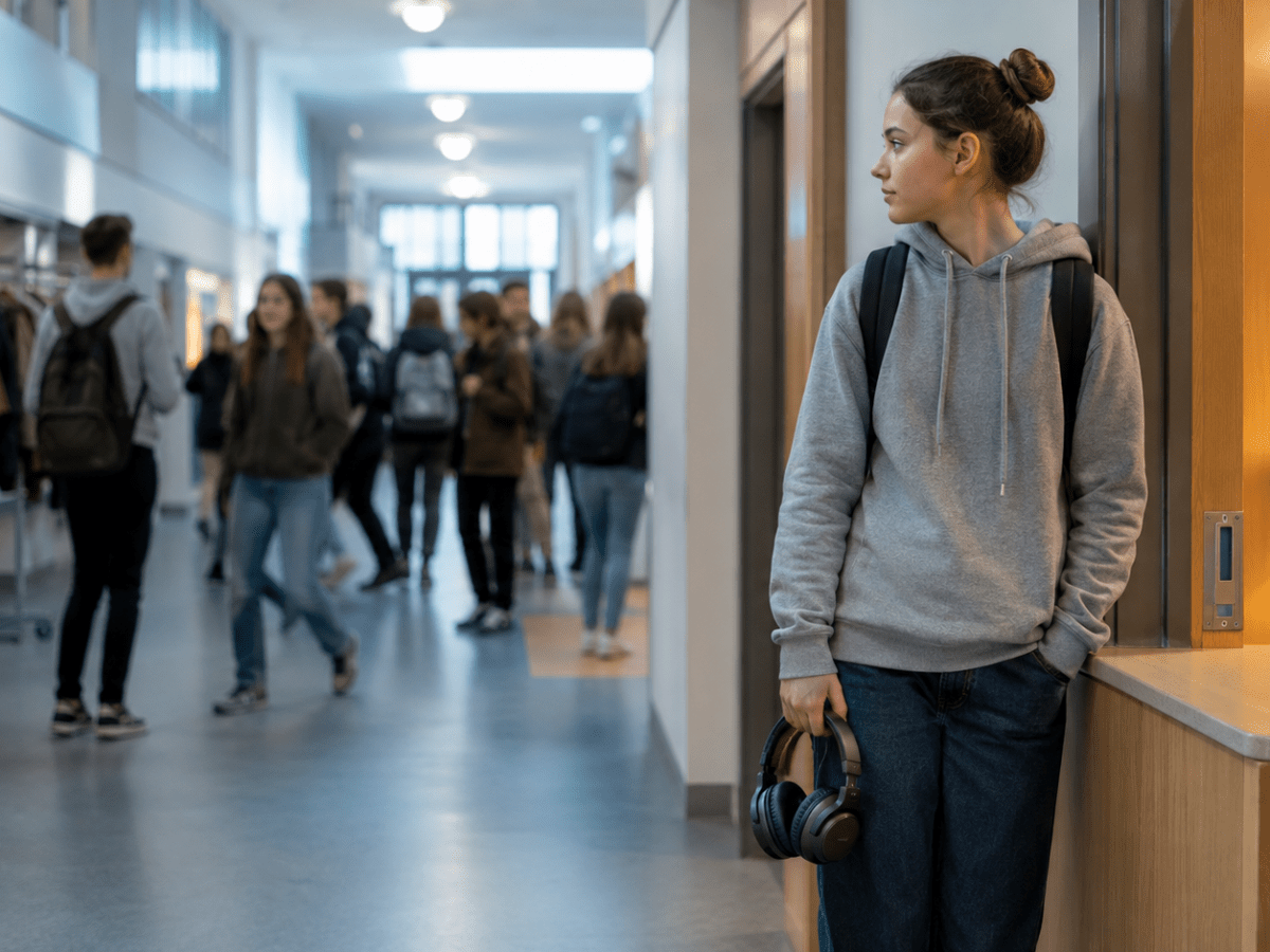 Uczeń z autyzmem na przerwie. Dlaczego najtrudniejsze 10 minut szkoły zaczyna się po&nbsp;dzwonku?